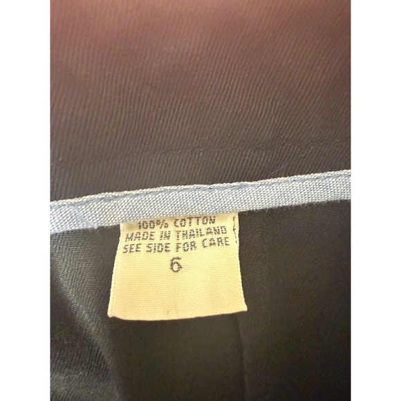 Eddie Bauer Signature Twill Midi Skirt Black Cotton Classic Versatile Size 6 - Picture 3 of 7